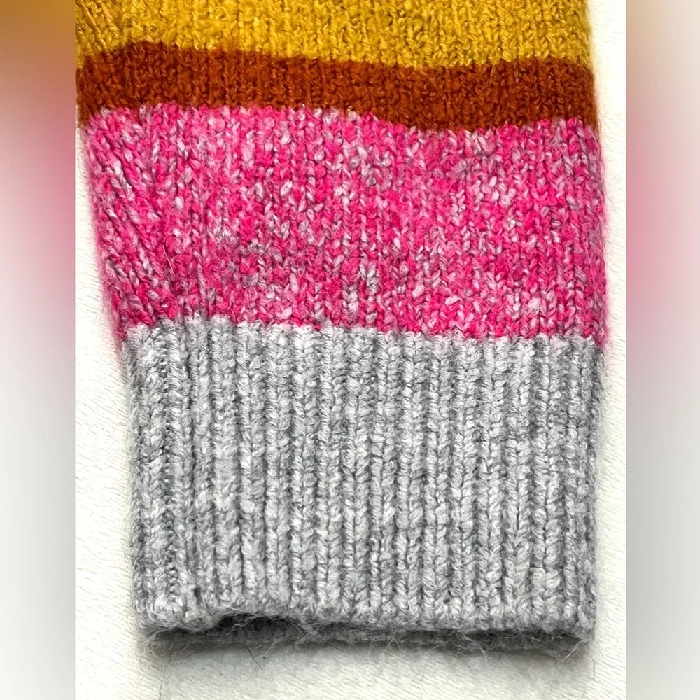 Lou & Grey for LOFT Multicolor Striped Crew Neck Colorful Women’s Sweater - Picture 11 of 16